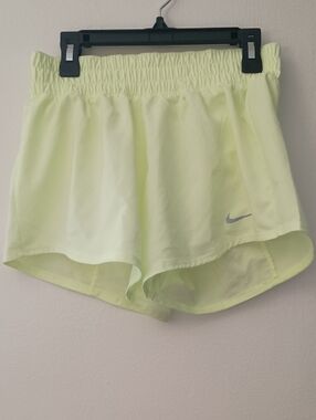 Nike Women’s Pale Yellow Athletic Running Shorts